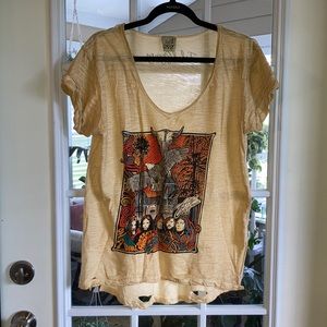 Distressed Eagles Band Tee